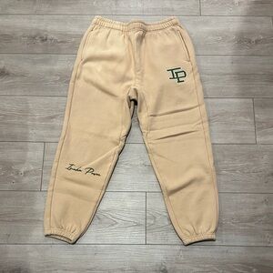 Inaka Power Tan Joggers with Green Logo